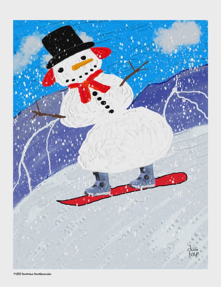 Dug Nap Snowman Snowboarder