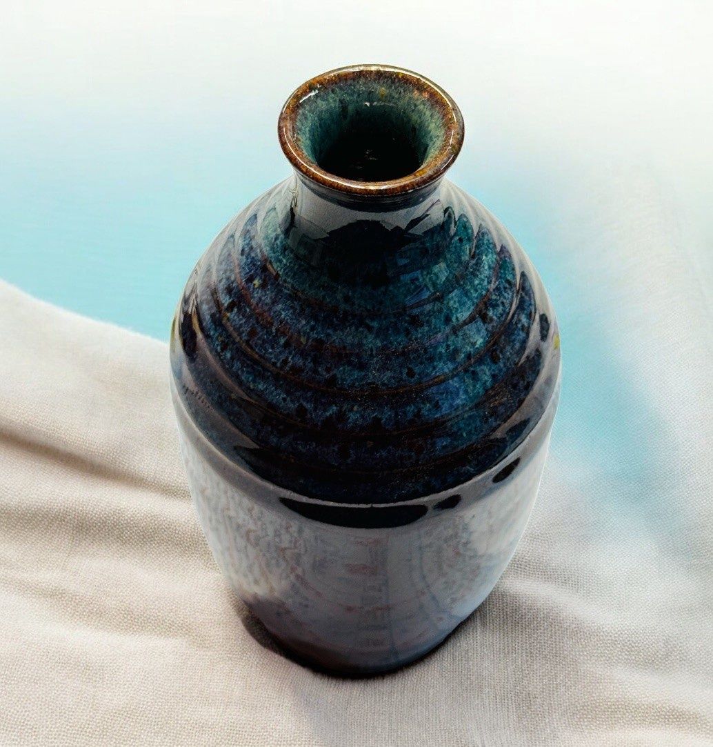 BMF Bud Vase Blue/Brown