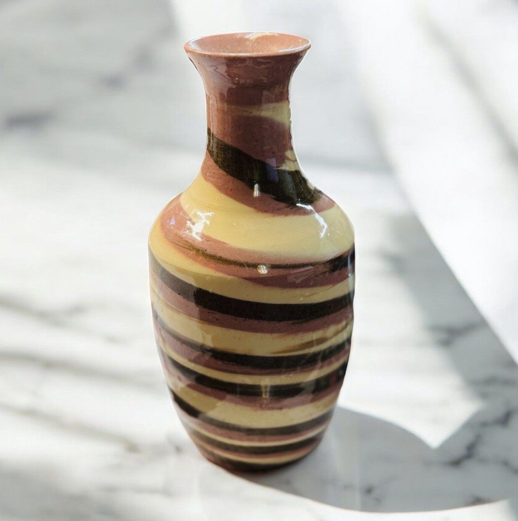BMF Bud Vase Pink and Brown