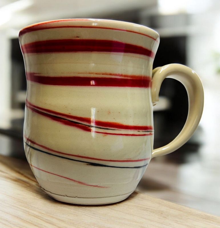 BMF Mug Large White, Red