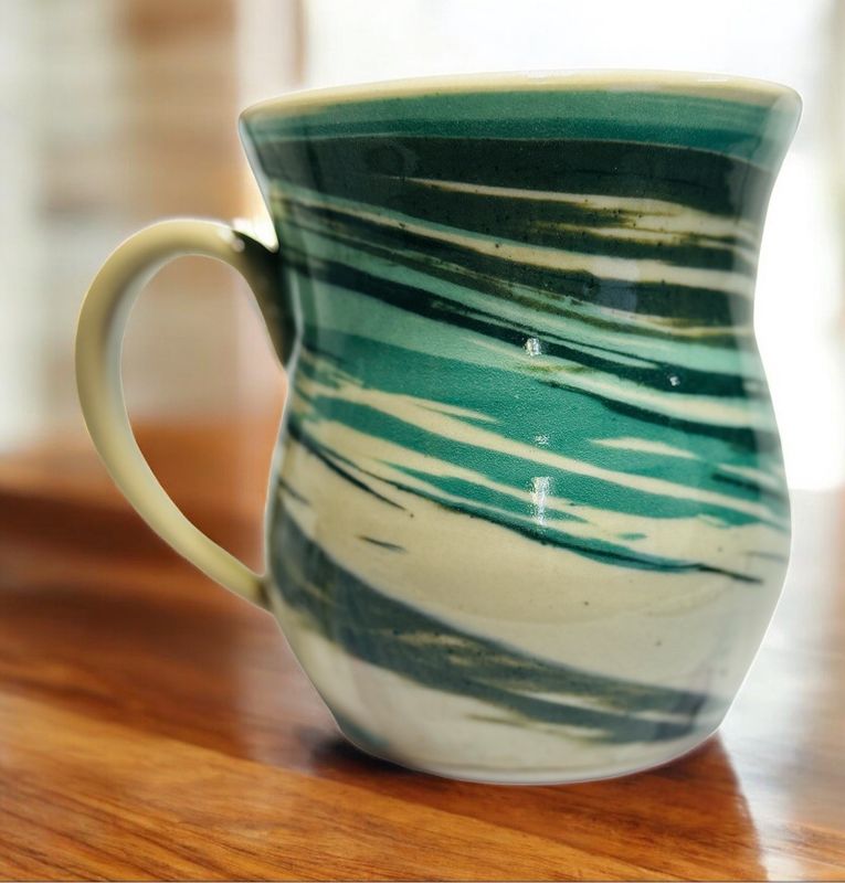 BMF Mug White and Green Multi
