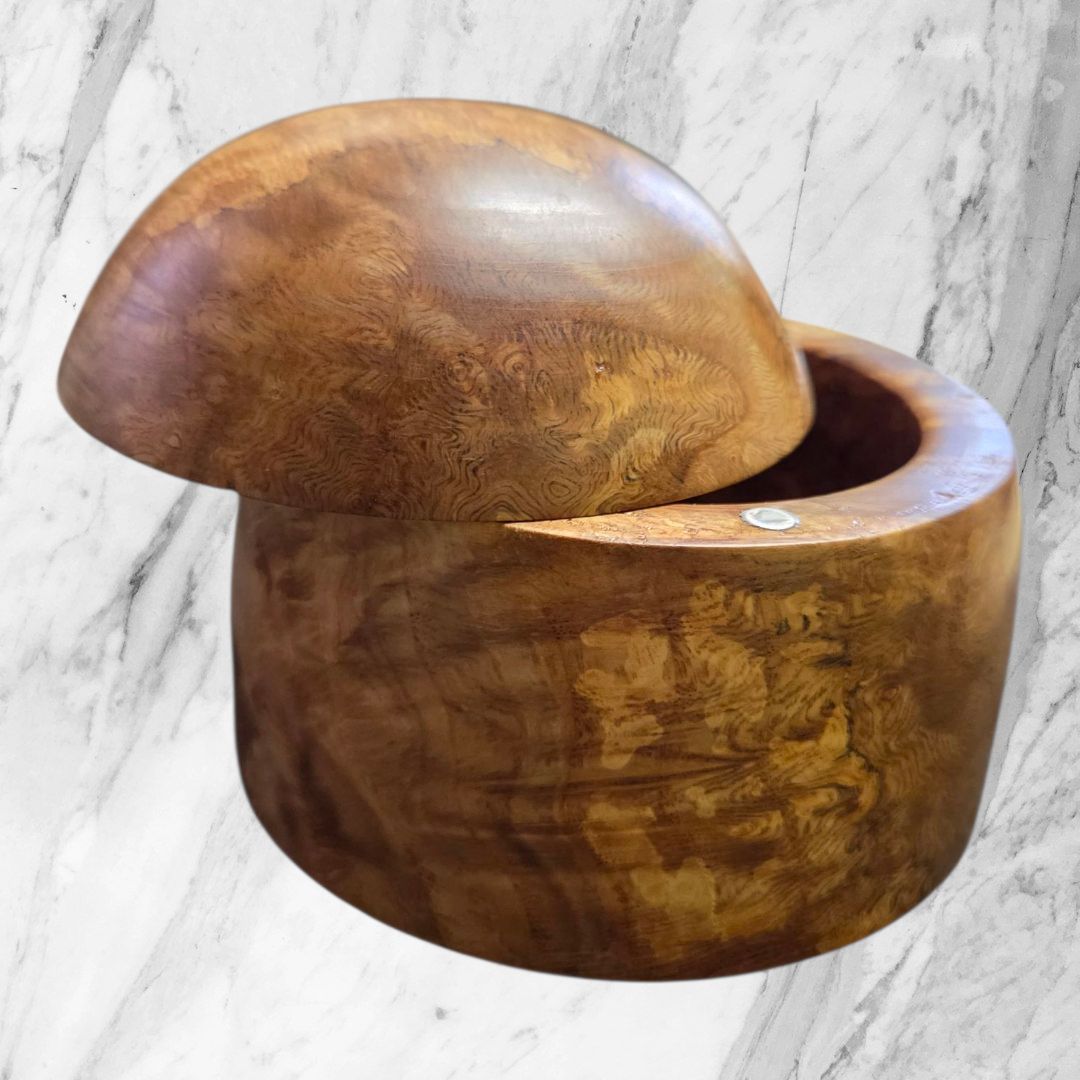 Gilbert Salt Locker White Oak Burl Large Base