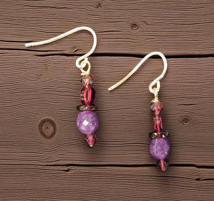 Rasmussen Earrings Mixed Shapes Garnet