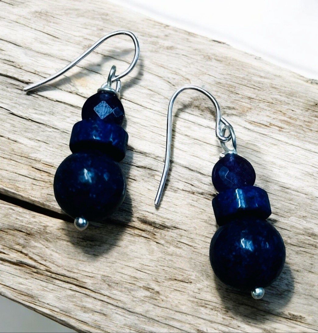 Rasmussen Earrings Lapis and Amethyst