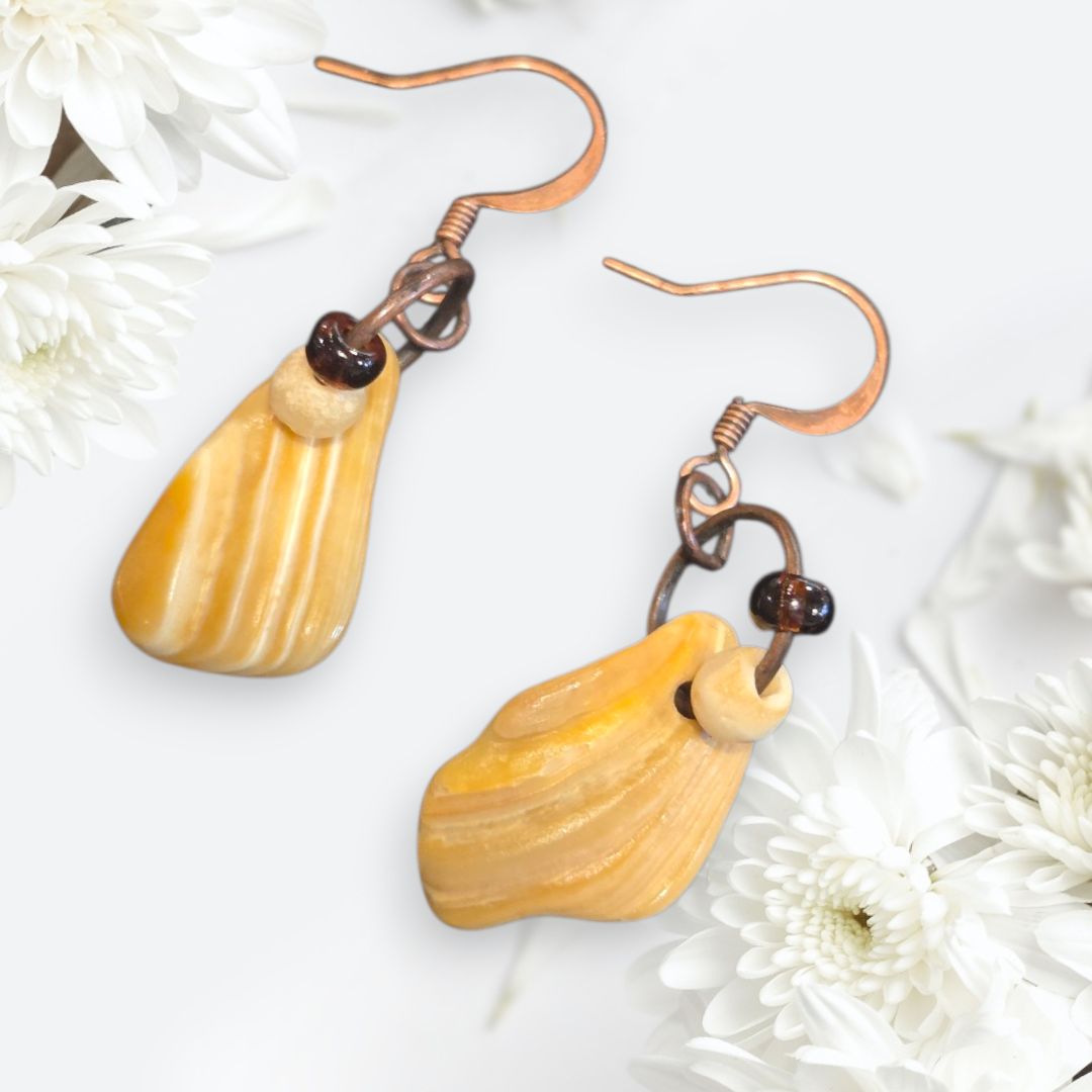 BQO Earring Outer Banks Beach Shell