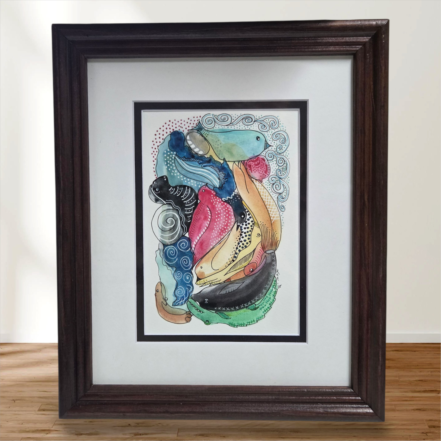 Kat Kando &quot;Animal Menagerie&quot; Print Framed