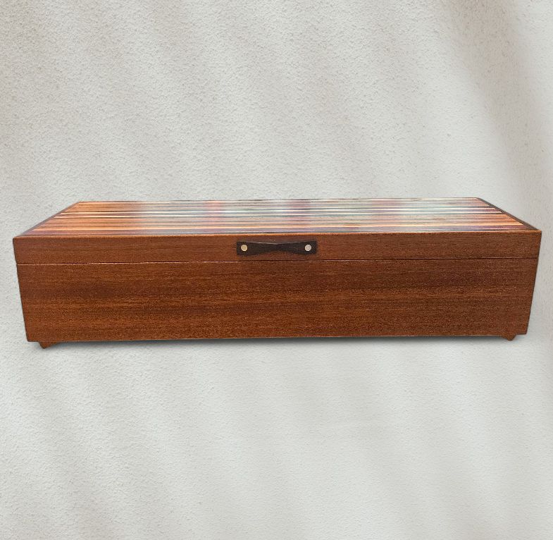 Cole Jewelry Box w/Shelf Bubinga &amp; Purple Heart