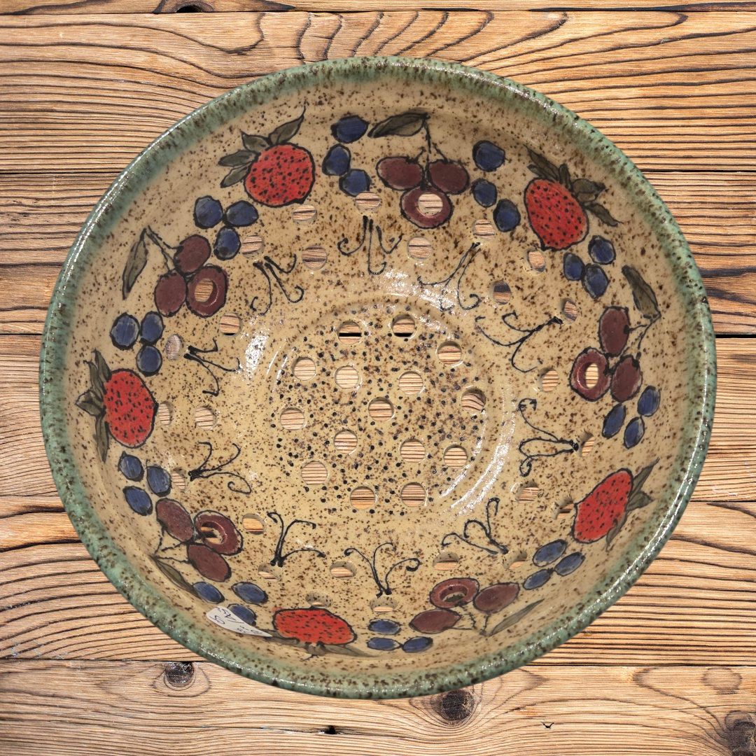 Johnson Berry Bowl w/Plate Painted Berry Design