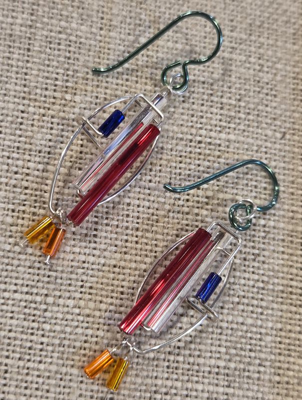 Barb Wire Earrings - Tassel