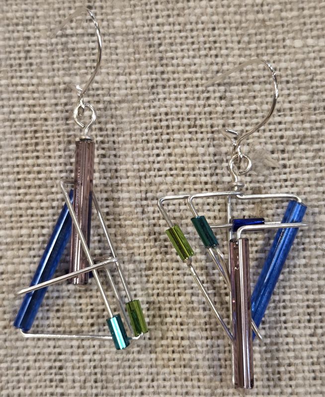 Barb Wire Earrings - Yin and Yang Asymmetric