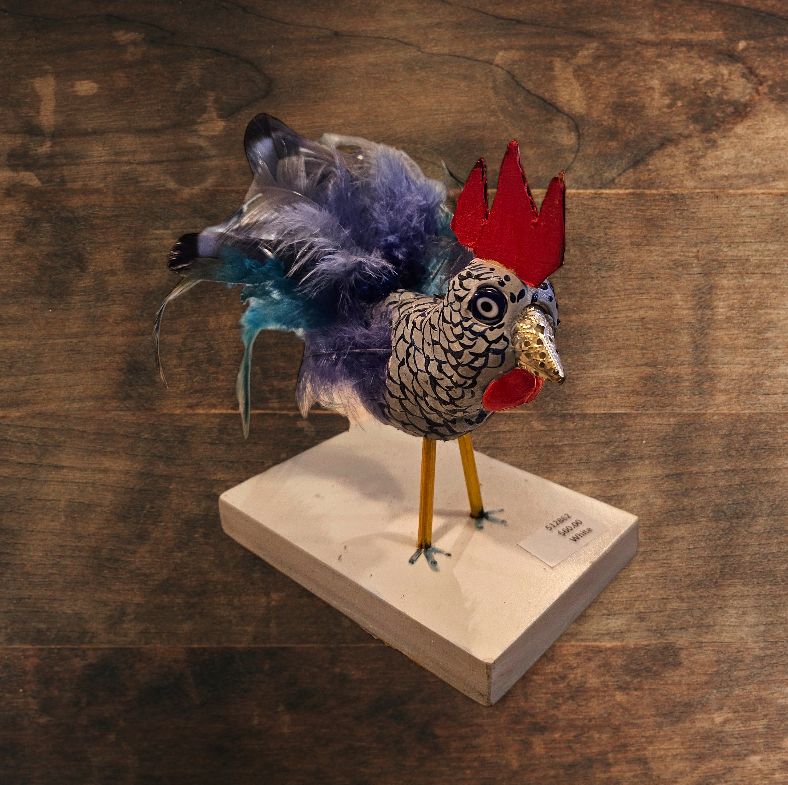 White Lavender Chicken with Dark Blue Detailing