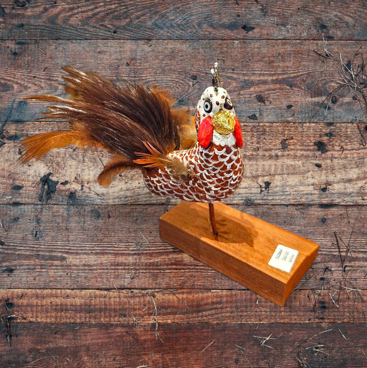 White Burnt Orange Chicken with White Detailing