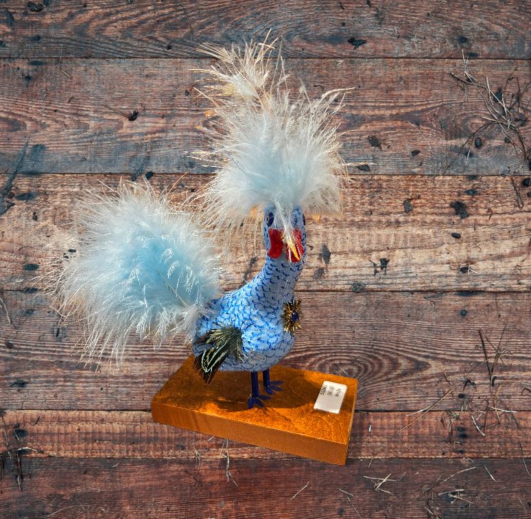 White Light Blue Chicken with Dark Blue Detailing