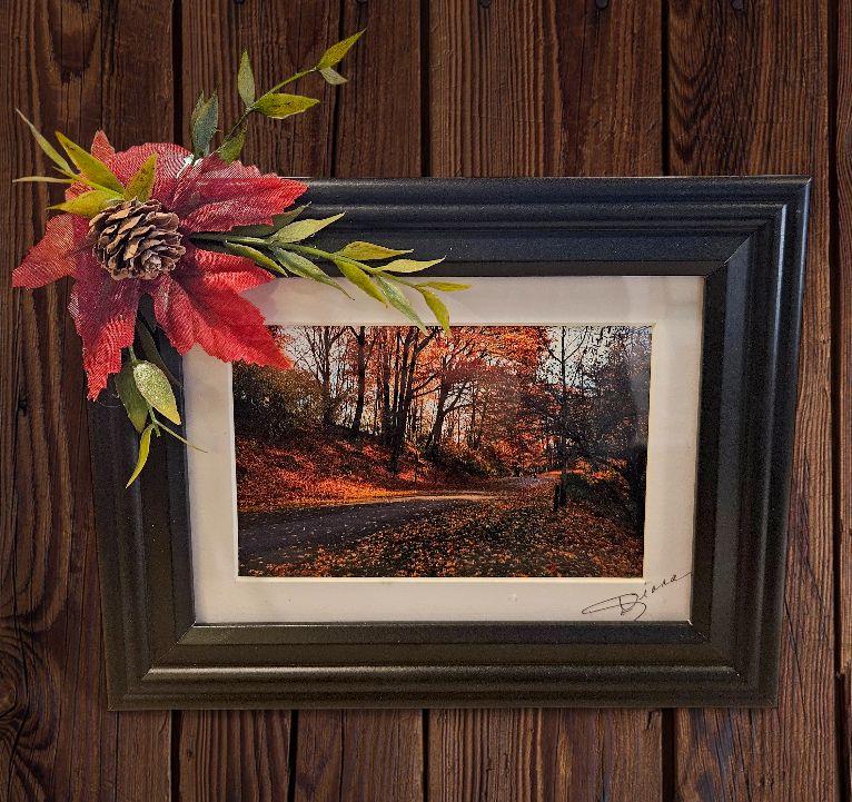 Mishler Framed Wooded Road in Fall