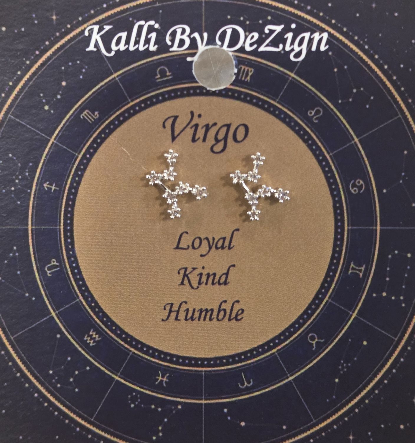 Kalli Earrings Silver Tone Virgo