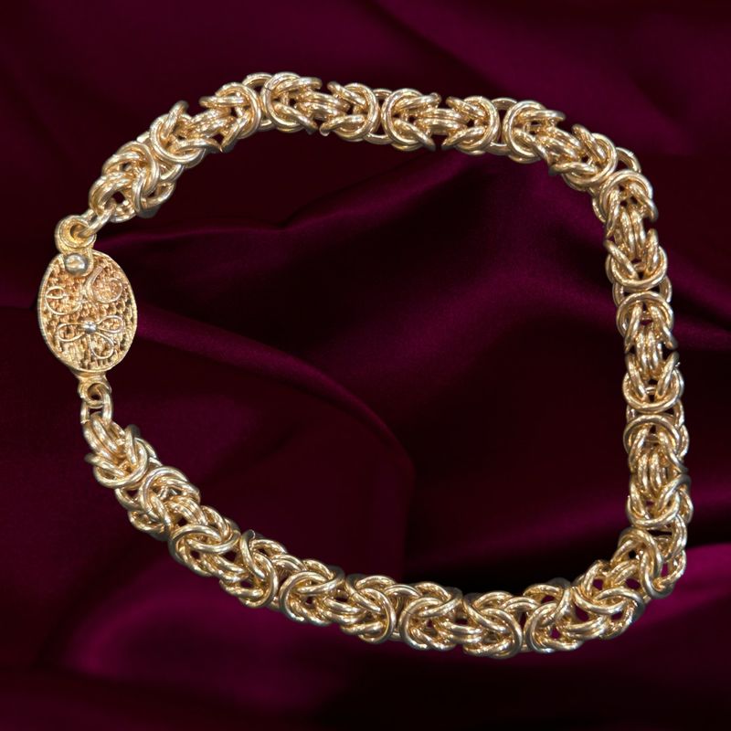 Whitney Bracelet Byzantine Gold Filled Chain Maille