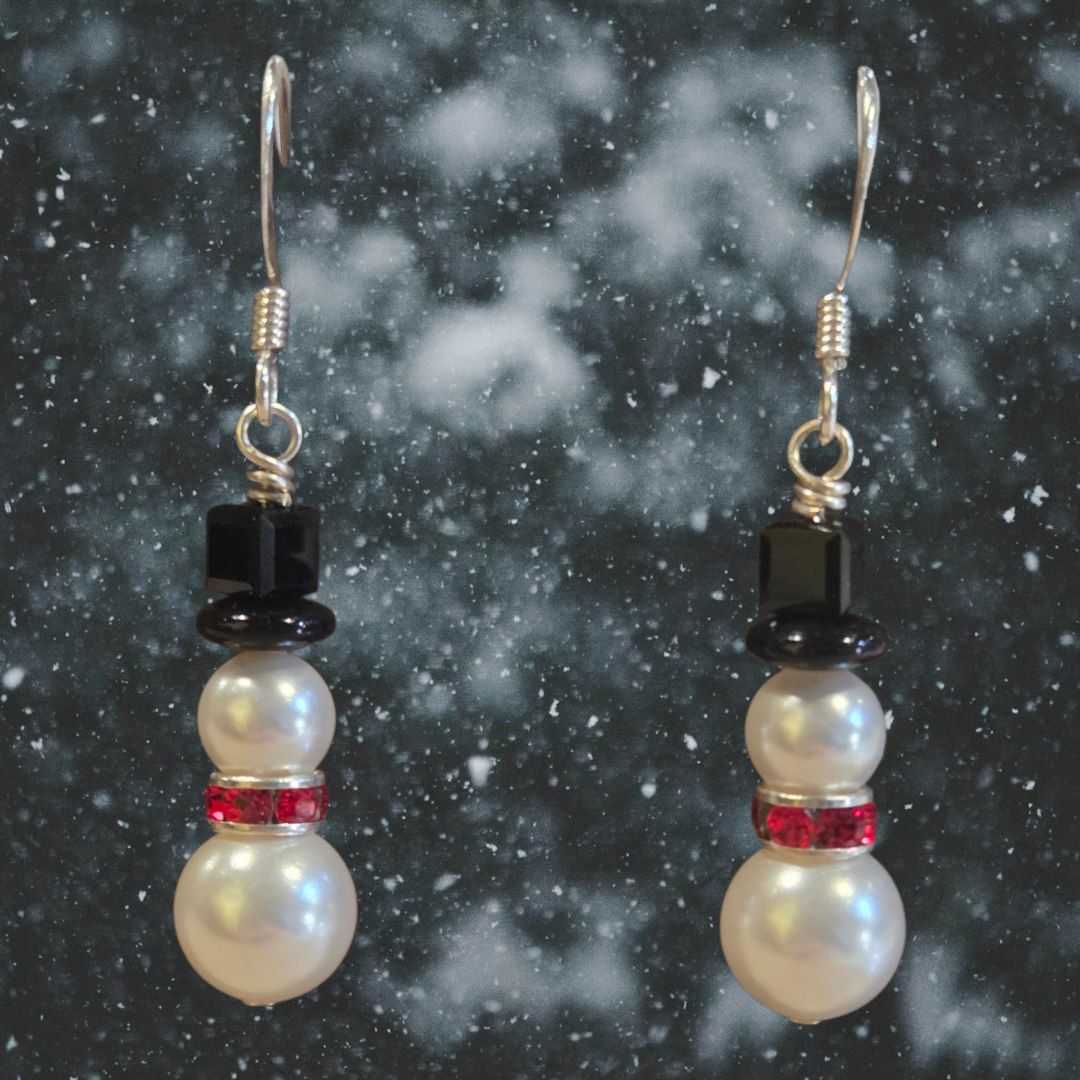 Whitney Snowman Red Scarf