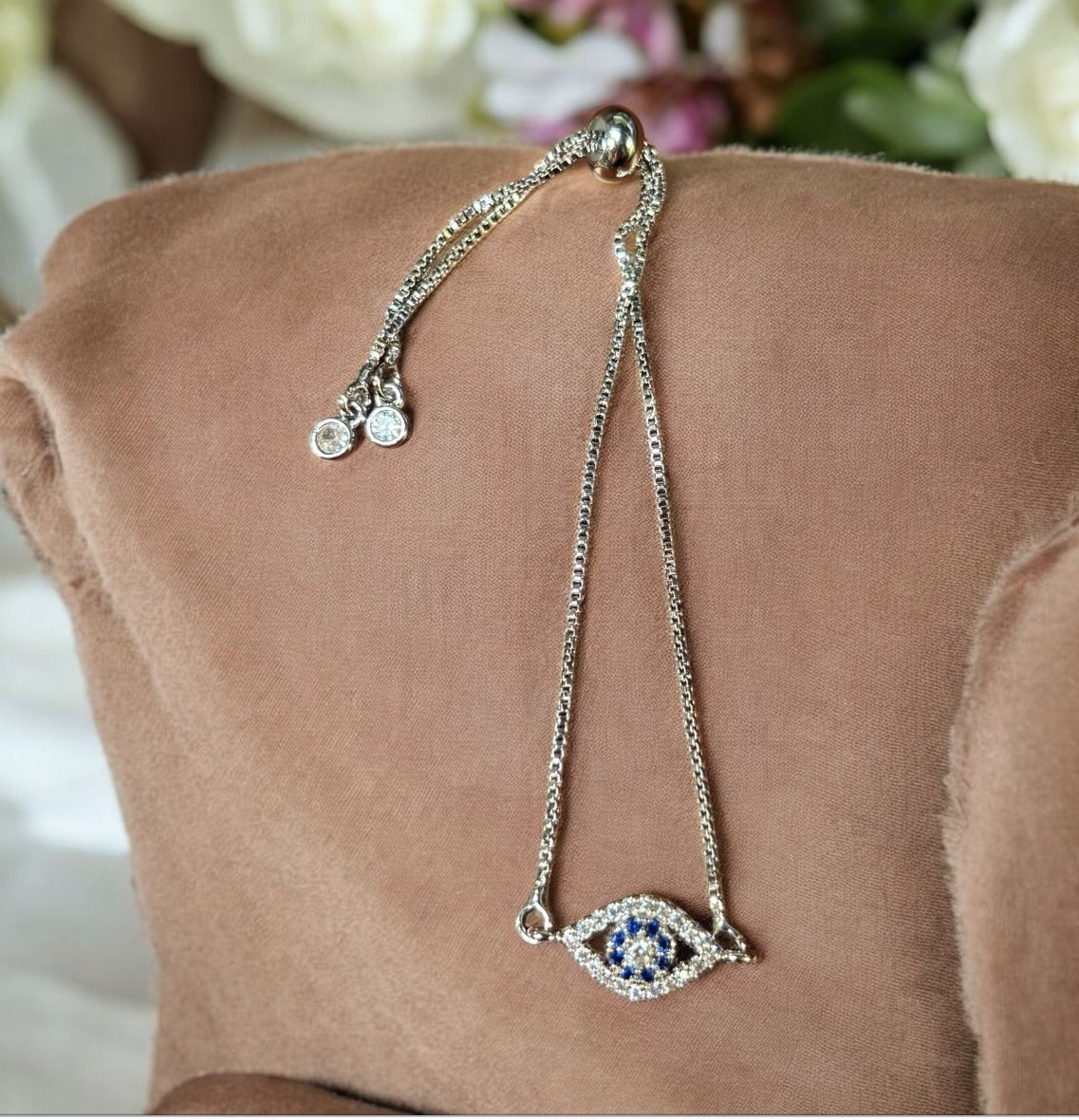 Kalli Bracelet Large Evil Eye Silver