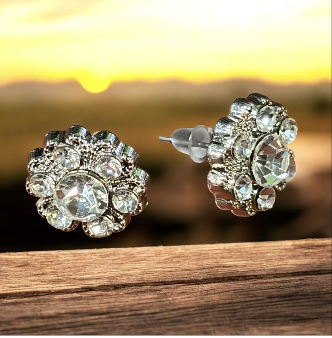 Kalli Post Earring CZ Flower