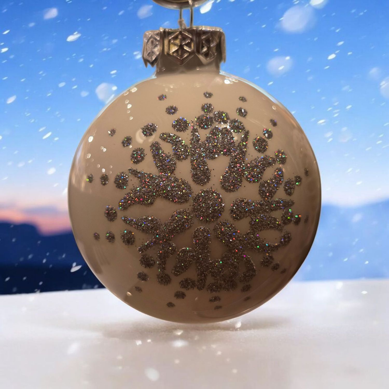 Alber Snowflake Ornament White 1