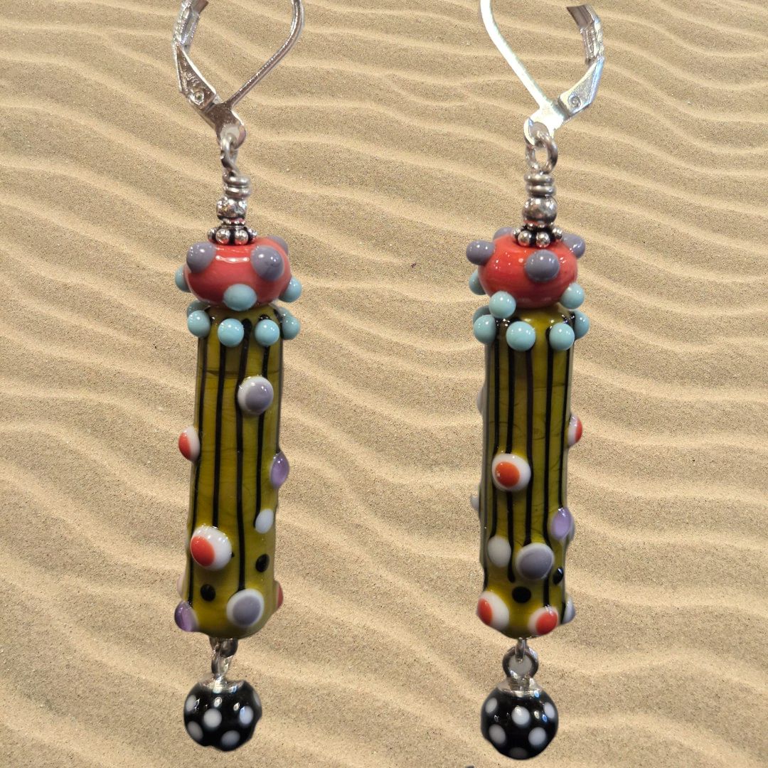 Page Earrings Long Cactus