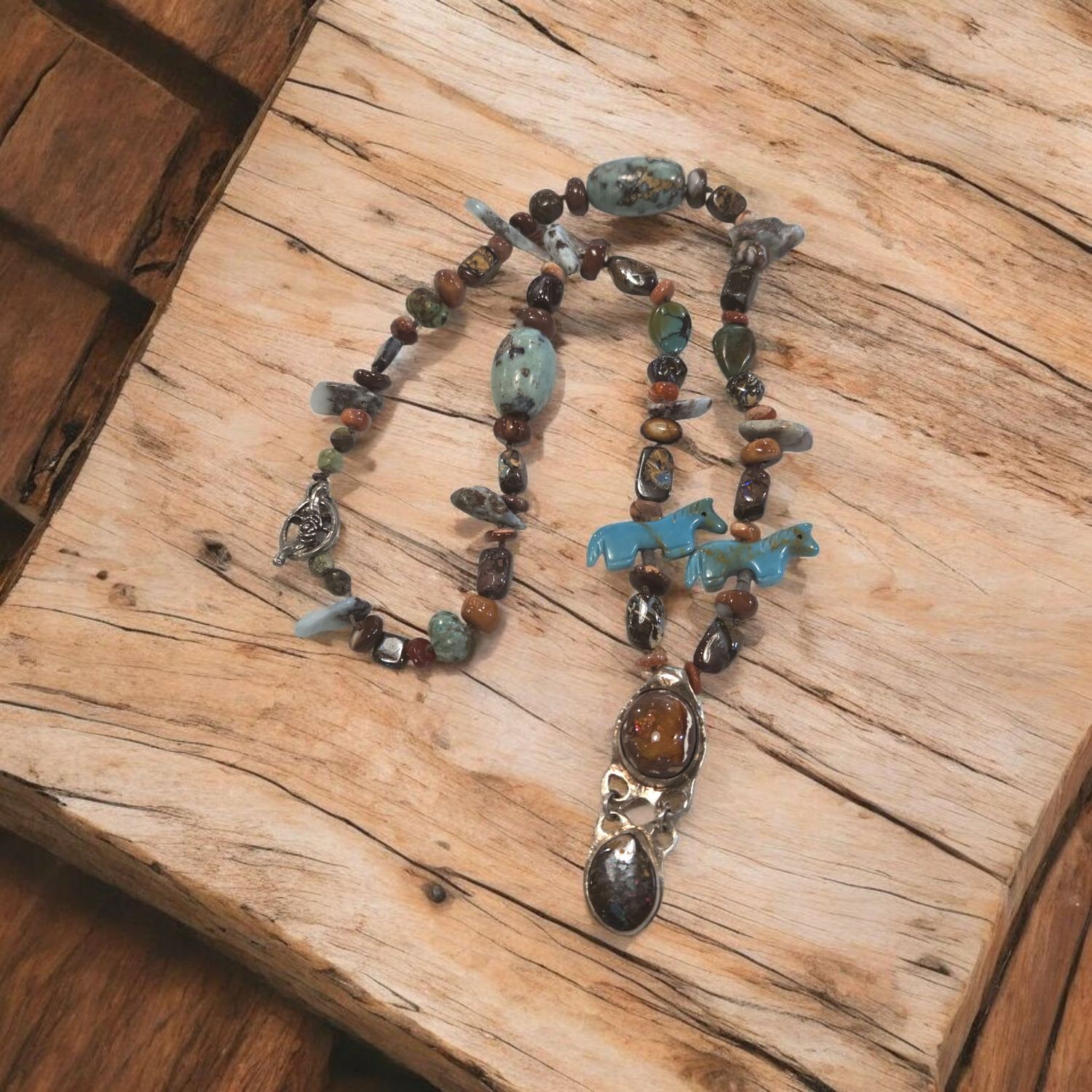 Logan Necklace Fire Opal/Australian Opal