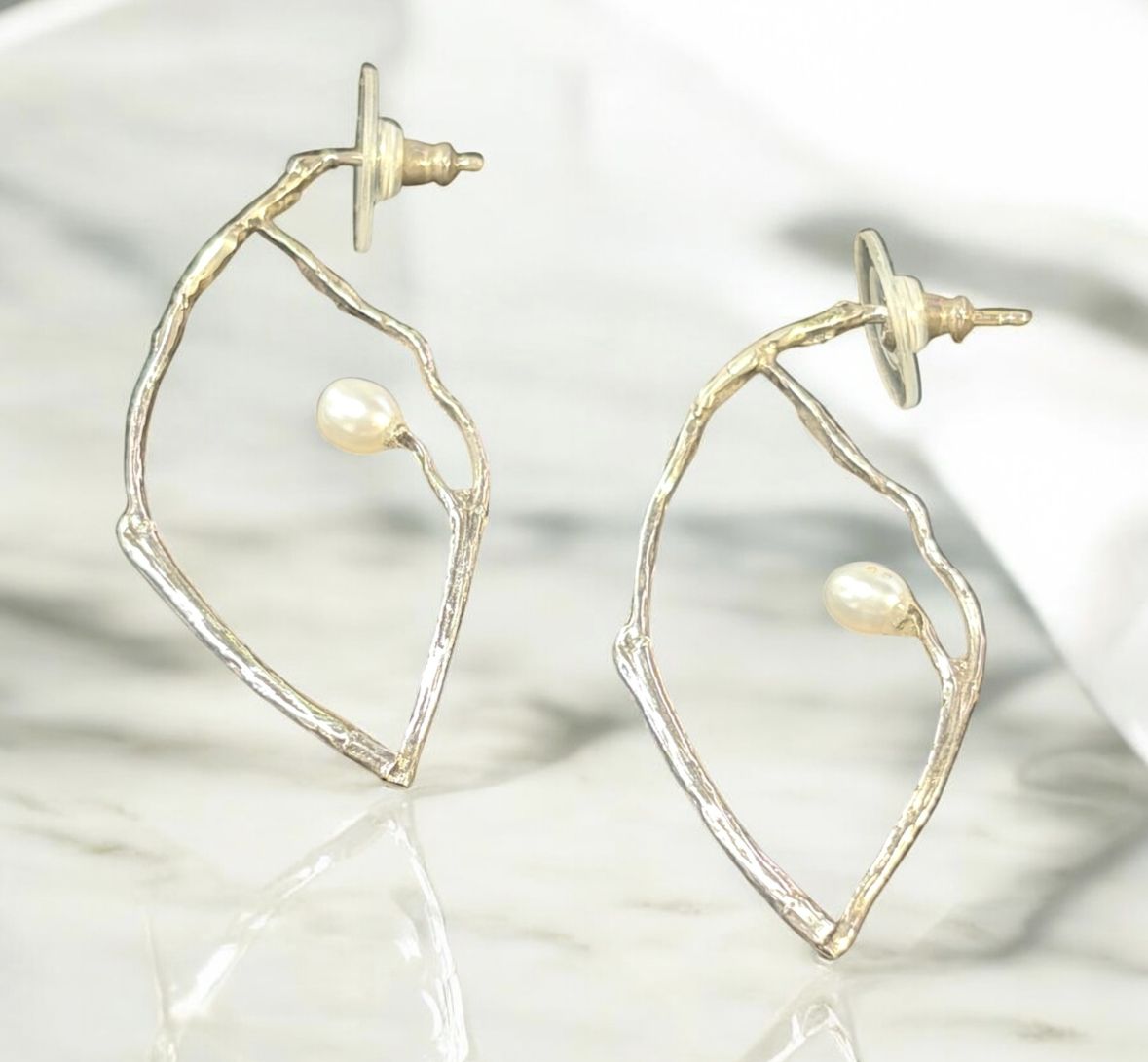 Rodgers Earrings &quot;Marquise&quot; Pearl