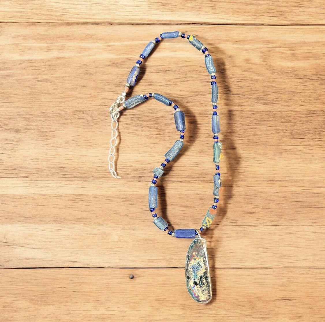 Bourie Necklace Roman Glass and Carnelian