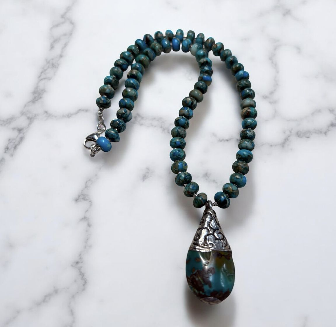 Bourie Necklace Tibetan Turquoise and Imperial Jasper