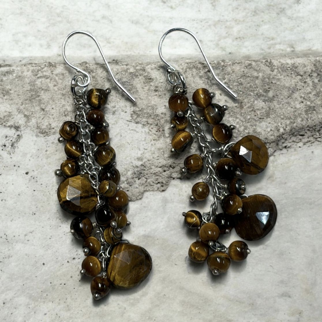 Bourie Earring Tiger Eye Dangle