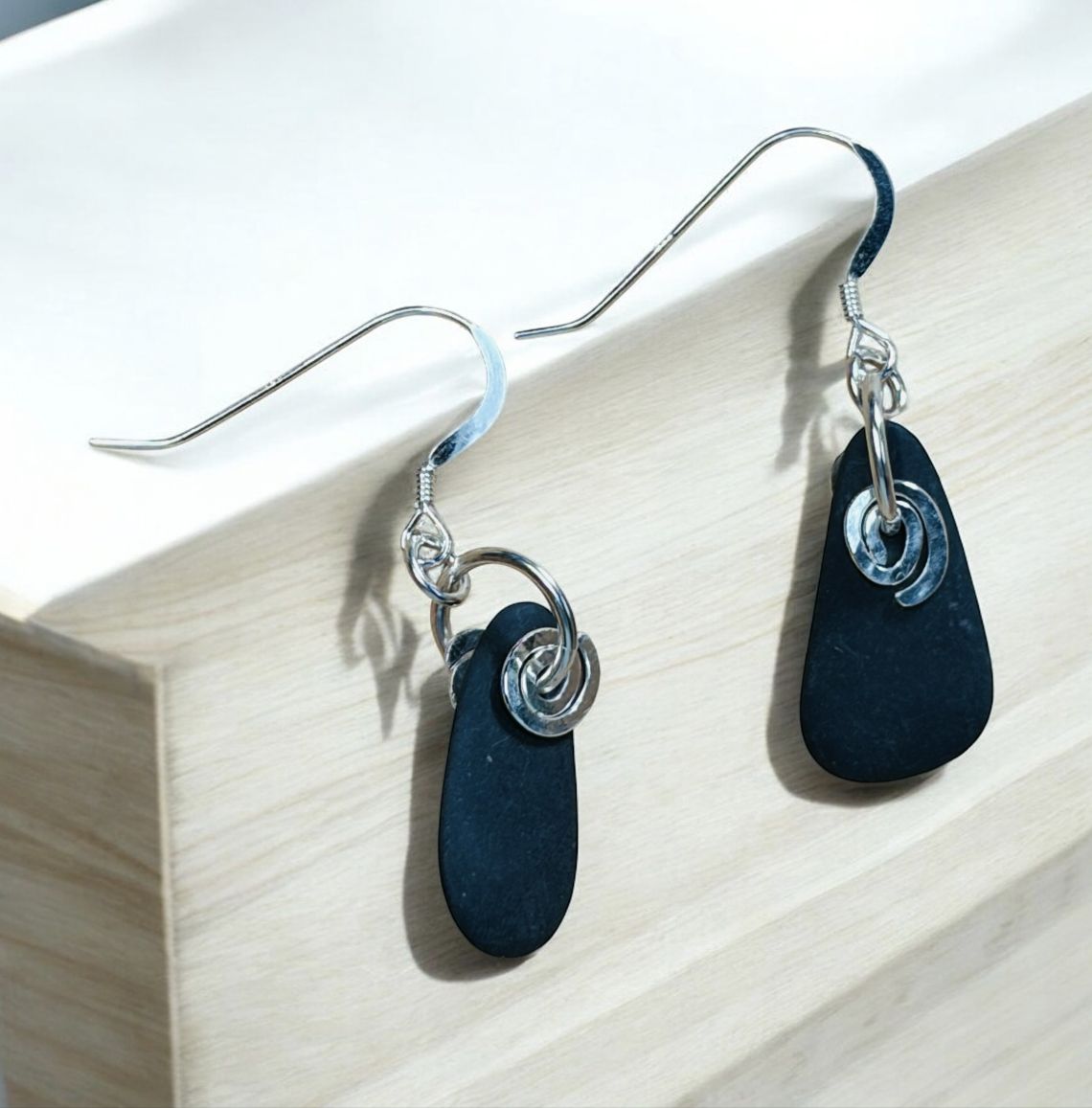 Blue Quarry Earring Simple Spiral Bronze Small