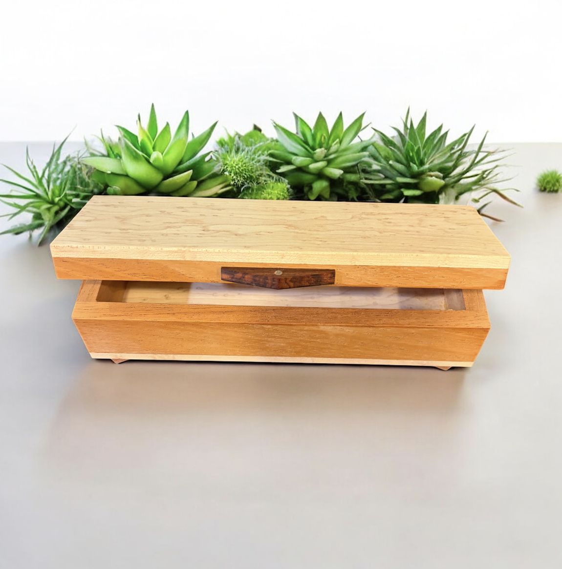 Cole Small Jewelry Box Cocobolo, Honduran Mahogany and Figured Maple