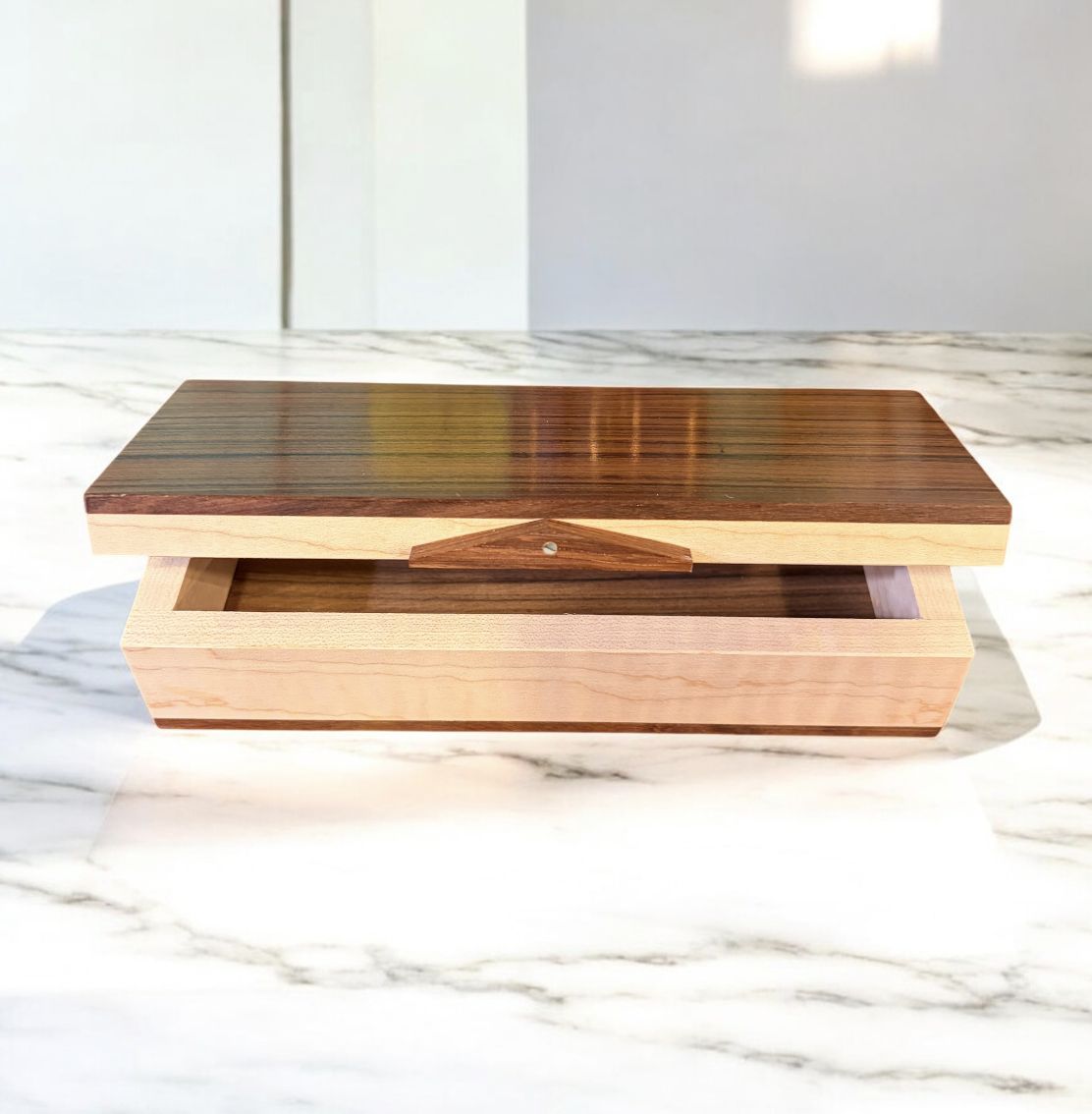 Cole Jewelry Box Honduran Rosewood, Indian Rosewood Domestic Maple