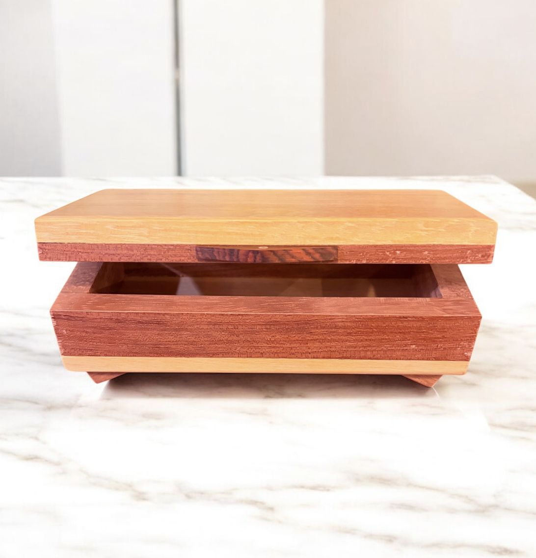 Cole Small Jewelry Box Cocobola and Bubinga Wood
