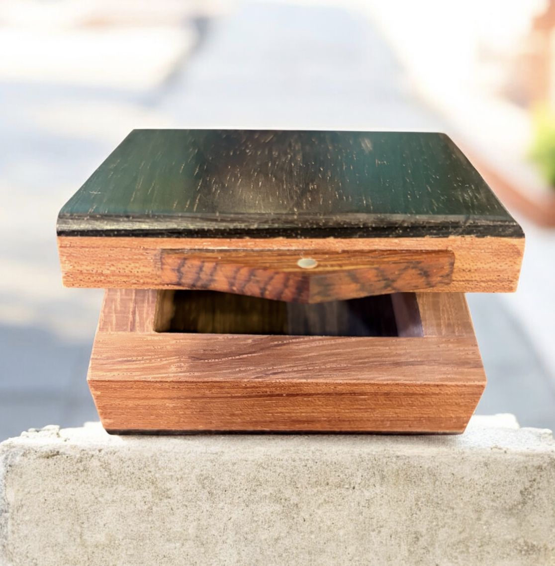 Cole Trinket Box Brazilian Rosewood, Honduran Mahogany