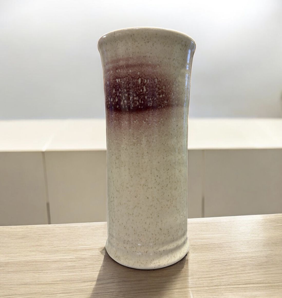Hartman Medium Cylinder Junco with Merlot Glaze