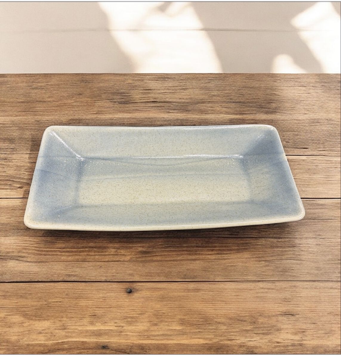 Hartman Small Rectangle Platter Junco with Blue