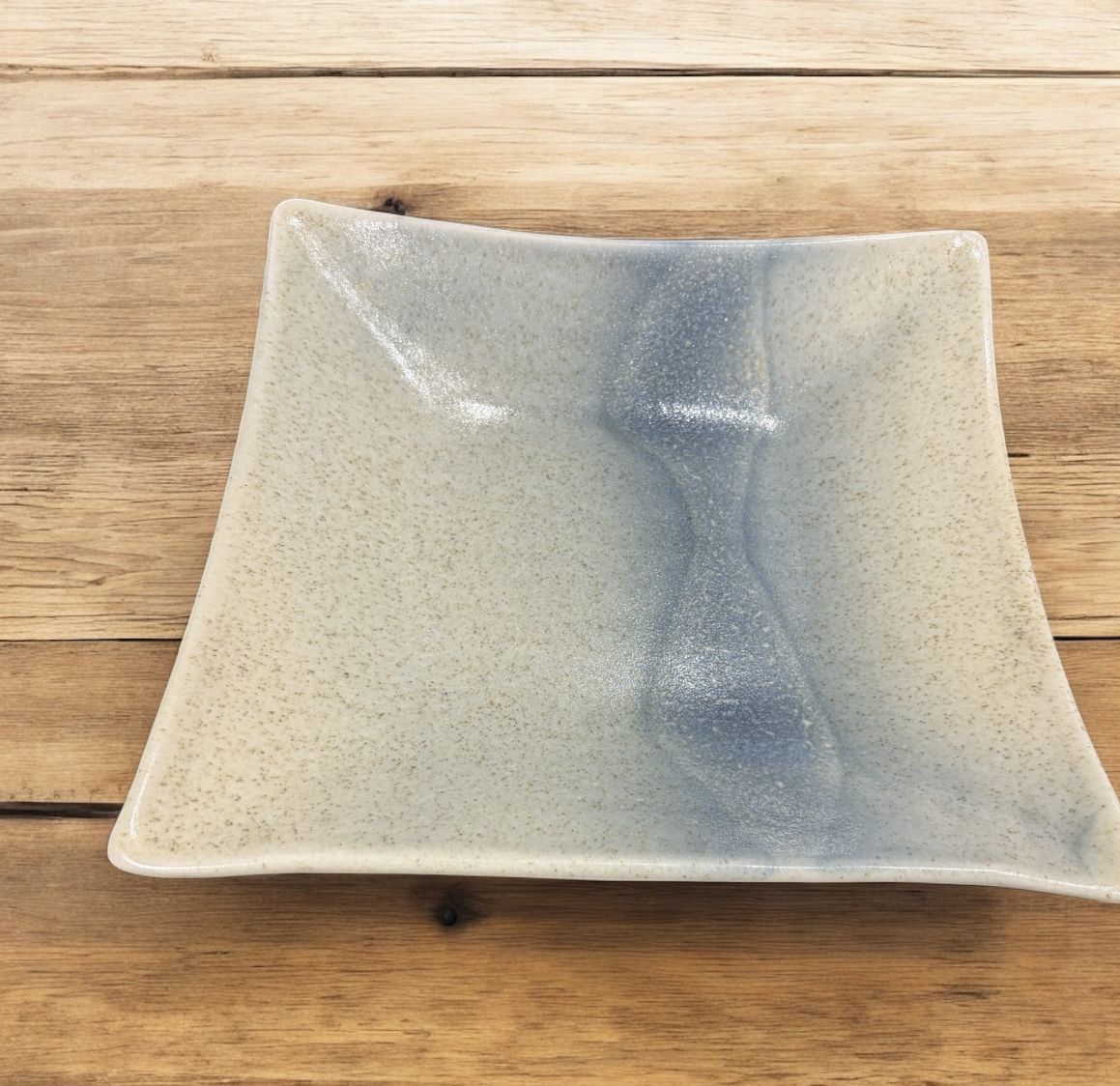 Hartman Square Salad Plate Junco with Blue