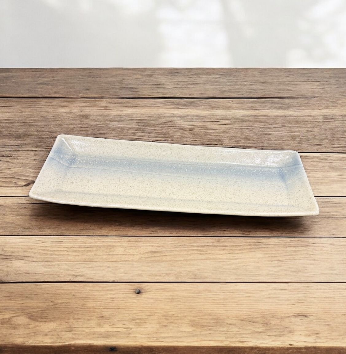 Hartman Long Rectangle Platter Junco with Blue