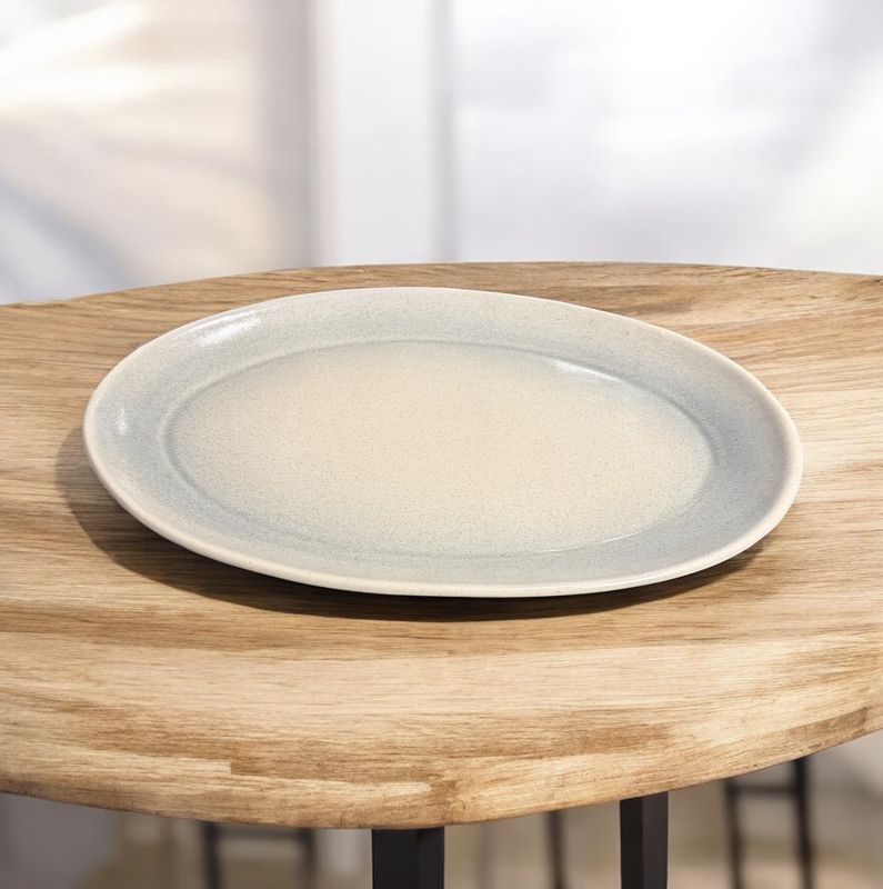 Hartman Marie Oval Platter Junco with Blue