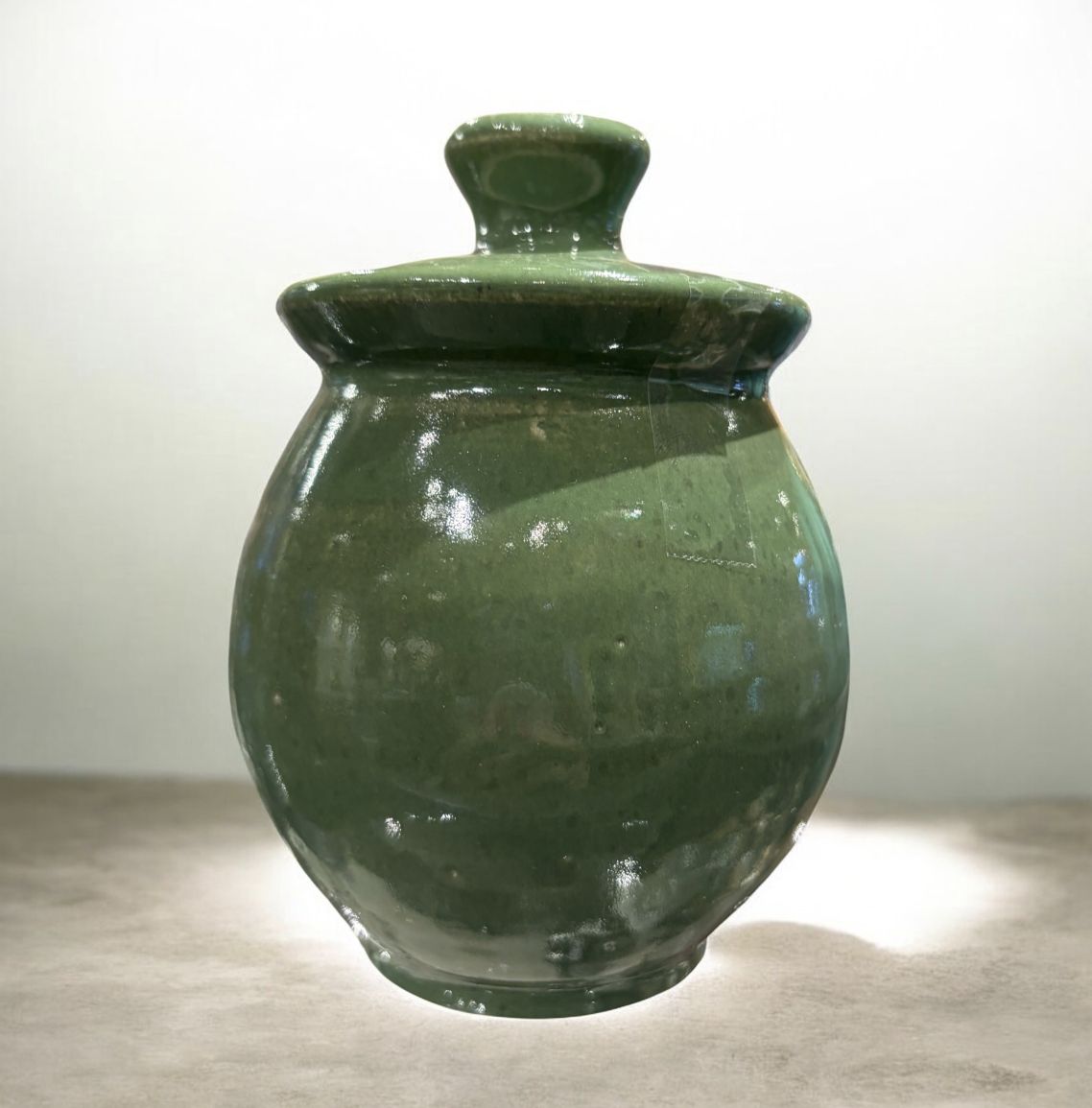 Hartman Small Jar with Lid Green