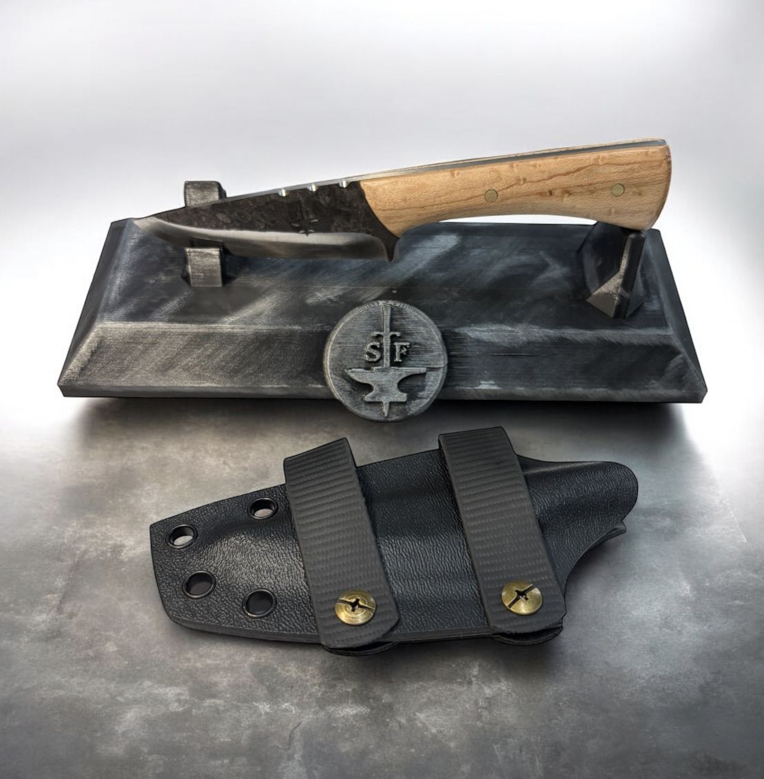 Spangler 6&quot; Belt Knife Birdseye Maple