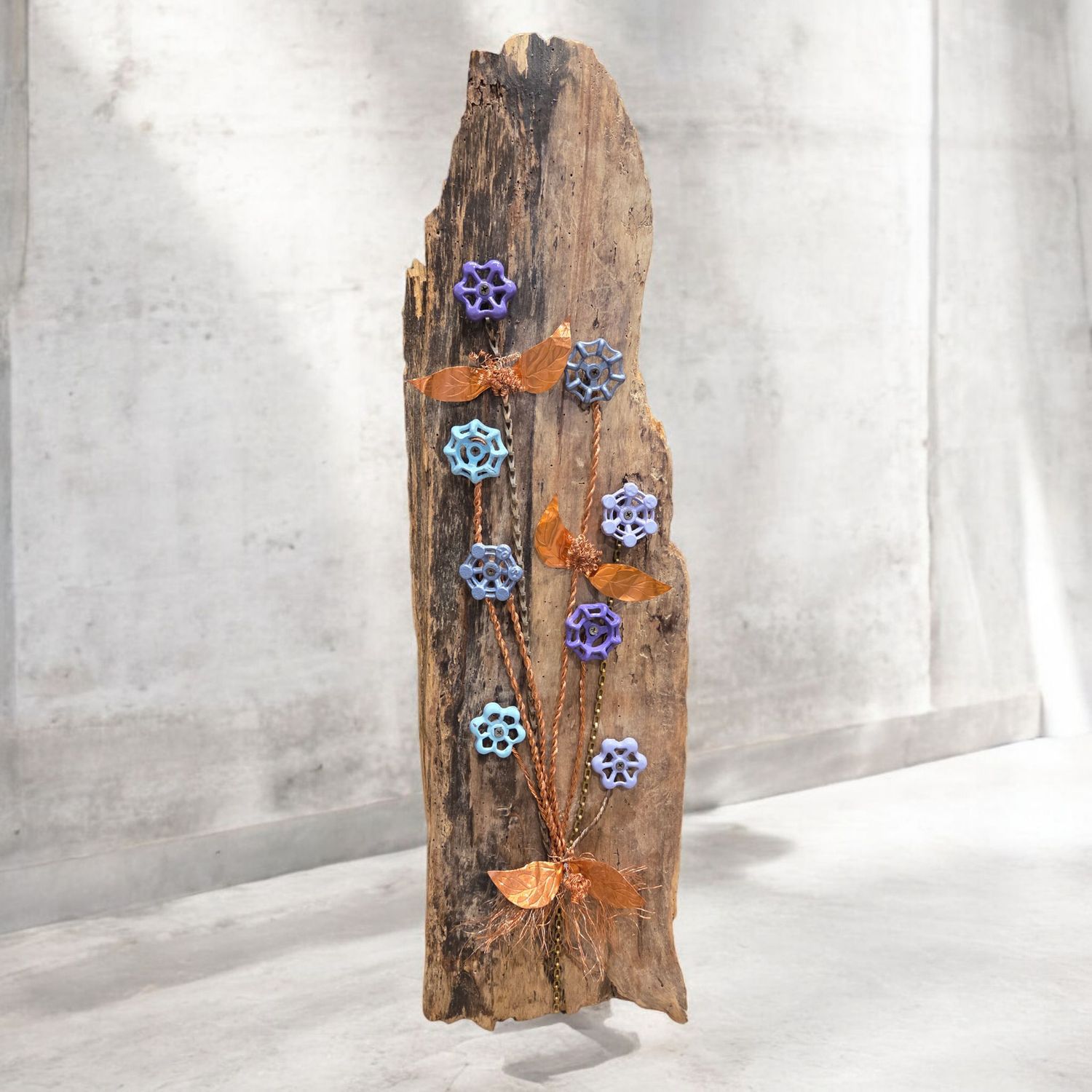 Butler Flower Bouquet on Rustic Wood Slab 1