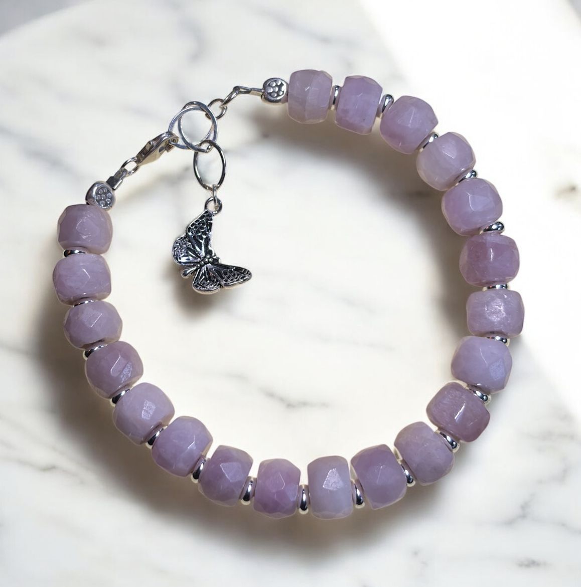 DT Jewels Bracelet Kunzite with Sterling Accent Beads