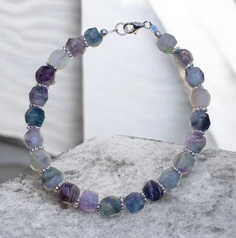 DT Jewels Bracelet Flouorite and Sterling