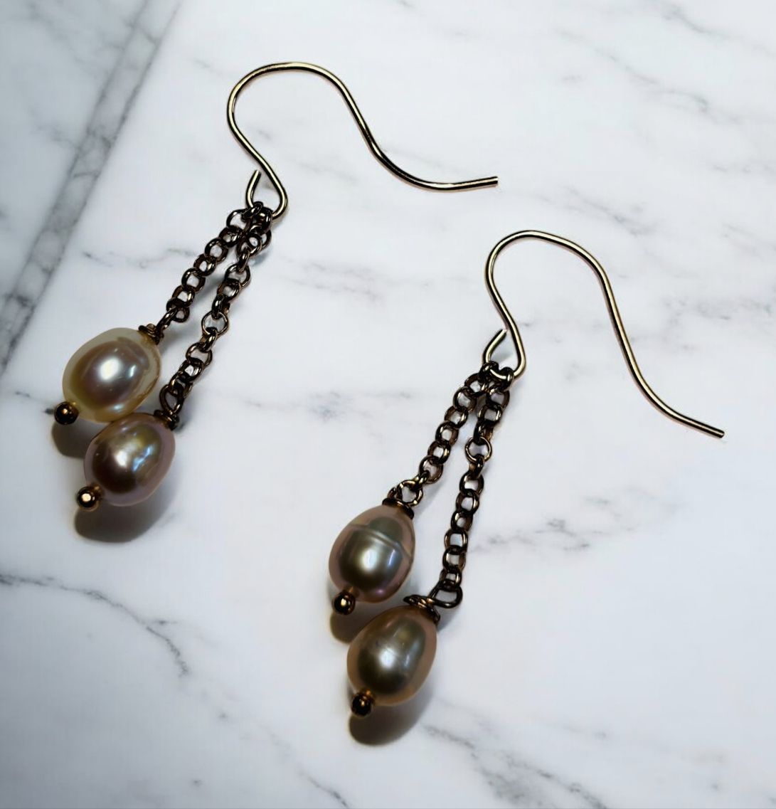 DT Jewels Rose Gold Pearls On Rose Gold