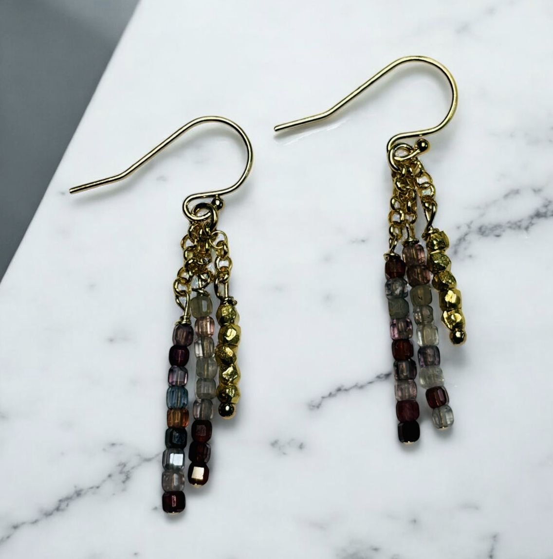 DT Jewels Earrings Spinel and Vermeil Drops