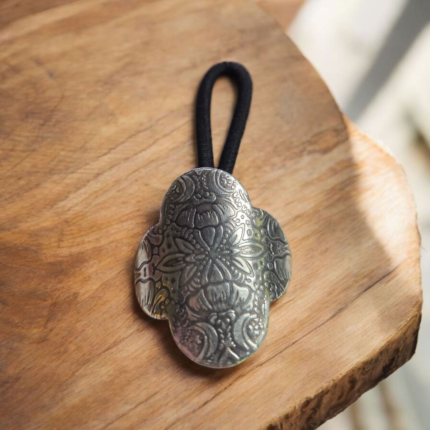 O&#39;Brien Ponytail Holder Sterling Silver Quatrefoil