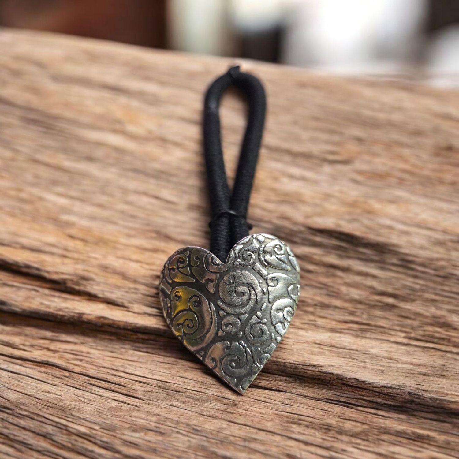 O&#39;Brien Ponytail Holder Sterling Silver Heart