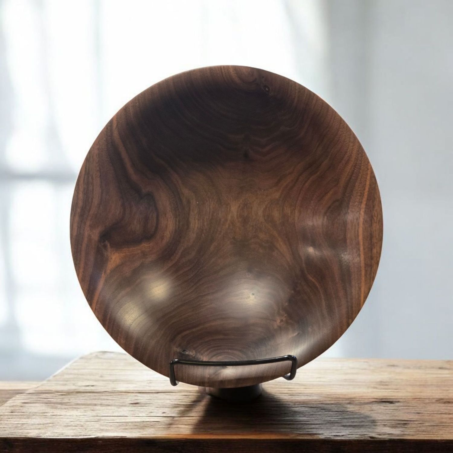 David Gilbert Hand Turned Black Walnut Bowl 9&quot;